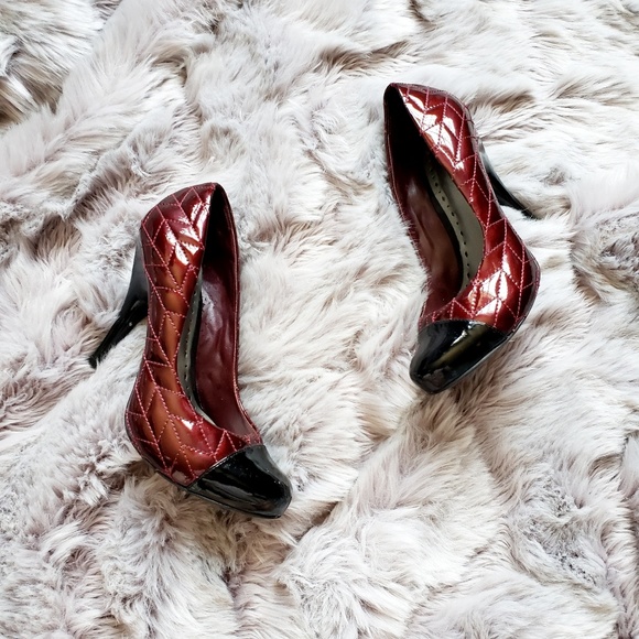 BCBGirls Shoes - 2/20 BCBGirls Burgundy Quilted Heels Size 7